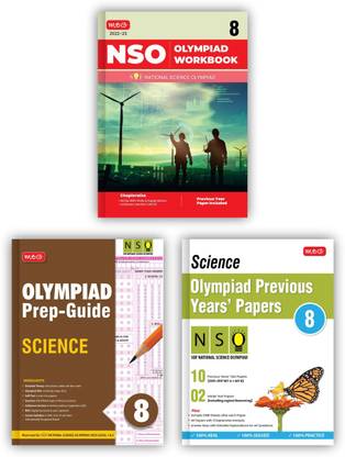 SOF National Science Olympiad (NSO) Work Book, Prep-Guide & Previous Years Papers With Mock Test Paper Class 8 - Olympiad Books For 2022-23 Exam (Set Of 3 Books)