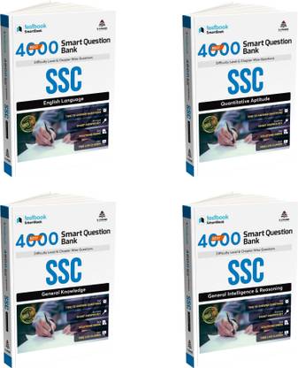 SSC SmartBook In English Combo Set Of 4 Book | Reasoning, Quantitative Aptitude, English & GK | 4000+ Chapter Wise MCQ Question