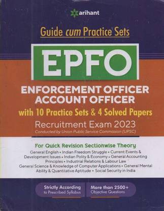 Arihant Epfo (Enforcement Officer, Accountant Officer) Guide Cum Practice Sets
