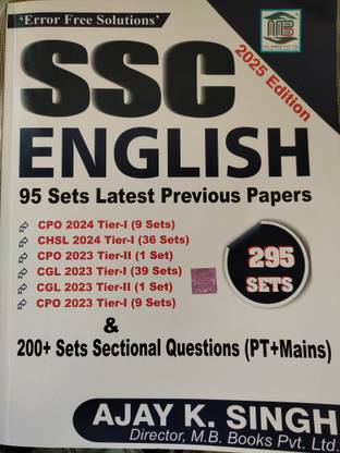 MB SSC ENGLISH 295 SET 2025 Edition