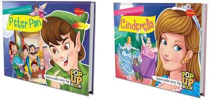 World Famous Fairy Tales Cinderella And Peter Pan, Set Of 2