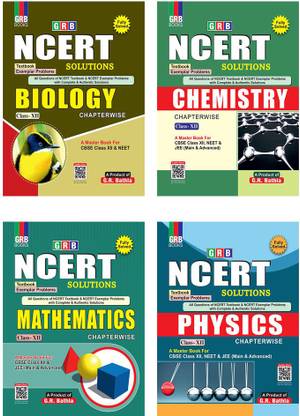जी.आर बाथला कॉम्बो: NCERT सॉल्यूशंस बायोलॉजी, केमिस्ट्री, मैथमैटिक्स एंड फिज़िक्स फॉर क्लास-XII (सेट ऑफ 4 बुक्स)