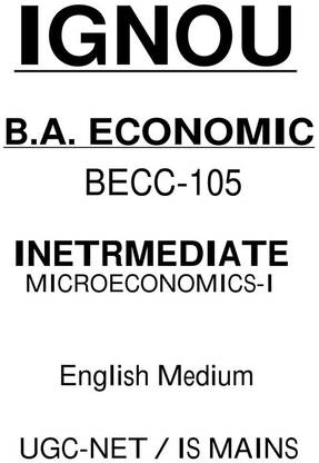 IGNOU BA Intermediate Micro Economics BECC-105 Printed Notes In English For IAS Mains 2024