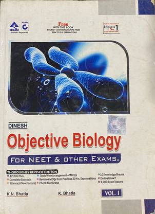 Dinesh Objective Biology Only Vol 1 & 3