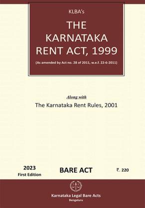 The Karnataka Rent Act,1999(English)(2023 Edition)