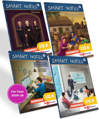 Std 11 Commerce Books | Economics, OC, BK And SP | Smart Notes | FYJC Commerce Guide | Maharashtra State Board | Based On Std 11th New Syllabus | Set Of 4 Books