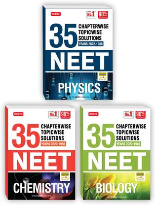 MTG 35 Years NEET Previous Year Solved Question Papers With NEET Chapterwise Topicwise Solutions - NEET 2023 Preparation Books, Set Of 3 Books NTA Neet 35 Years Questions, Physics Chemistry Biology