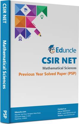 CSIR NET Mathematical Sciences PSP ( Previous Year Solved Papers ) By Eduncle