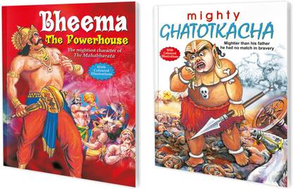 Set Of 2 Books | Tell Me A Great Story Books Of Bhima : The Powerhouse And Mighty Ghatotkacha