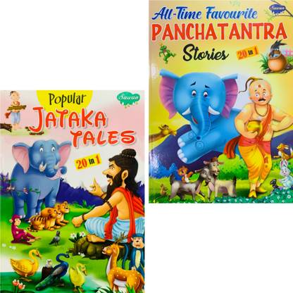 Popular Jatka Tales And All Time Favourite Panchtantra Story Book (20 Stories In 1 Book) Set Of 2 Books