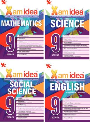 Xam Idea Bundle Set Of 4 (Science, Social Science, Mathematics & English) Class 10 Book | CBSE | Chapterwise Question Bank | Based On Revised CBSE Syllabus | NCERT Questions Include | 2024-25 Exam