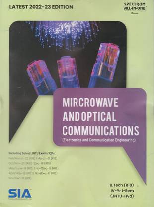 Microwave And Optical Communications B.Tech IV-Year I-Sem (ECE) R18 (JNTU-Hyderabad) Latest 2022-23 Edition