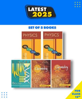 NCERT Class 12 Science Book Set PCB 1.Physics Textbook Part 1 And Part 2 Chemistry Textbook Part 1 And Part 2 Biology Textbook PAPERBACK NCERT 12th CLASS 5 COMBO BOOK ENGLISH MEDIUM Paperback Revised Edition 2022 Paperback, NCERT|New Latest Edition For 2025-2026