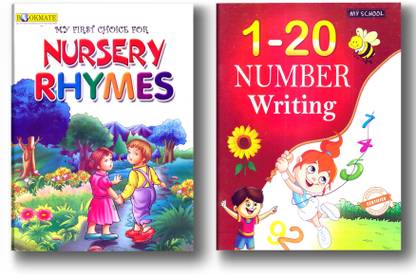 My First Choice For Nursery Rhymes & Number Writing 1-20 Reading , Activity Combo Set Of 2 Books