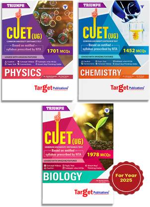 CUET Guide - Physics, Chemistry & Biology Books | CUET-UG Entrance Exam Books For BSC | Common University Entrance Test For Under-Graduate/Integrated Courses | Set Of 3
