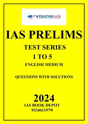 Vision Prelims Test Series 1 To 5 With Answers Explanation 2024 English Medium