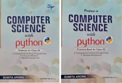 Progress In Computer Science With Python Textbook & Practical Book For Class 12 - By Sumita Arora (2025-26 Examination)