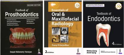 Textbook Of Prosthodontics / Nallaswamy Deepak Veeraiyan , Vol# 1 & TEXTBOOK OF ENDODONTICS & ESSENTIALS OF ORAL & MAXILLOFACIAL RADIOLOGY
