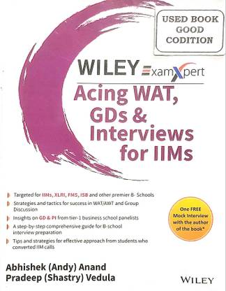 Acing WAT, GDs & Interviews For IIMs (Old Used Book)