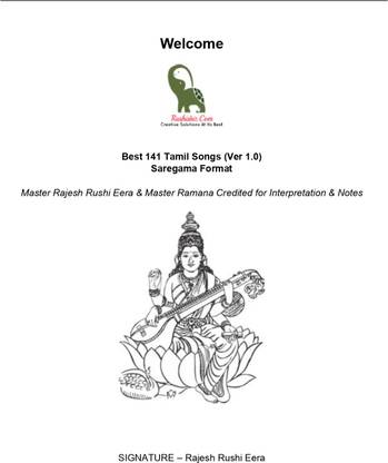 (स्पाइरल बाइंड) - बेस्ट 141 सांग्स - रशिसबिज़ पियानो नोट्स (तमिल वर 1.0) (सारेगामा फॉर्मेट) - वीडियो लिंक्स+नोट्स+स्केल्स - A4 साइज़
