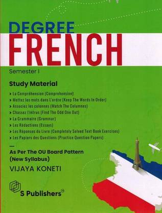 Degree First Year Sem I FRENCH Study Material - For All Universities Of Telangana