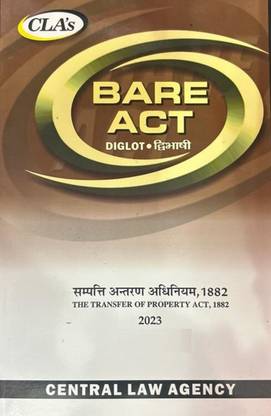 The Transfer Of Property Act ,1882 ( Diglot) Bare Act