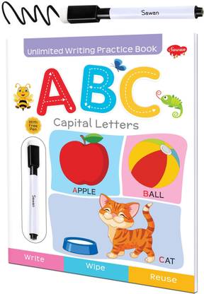 Write And Wipe Book - ABC Capital Letters | By Sawan