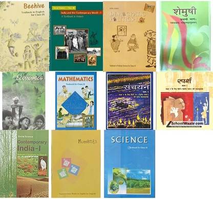 Ncert , Class - 9 Set Of 11 Books ( Mathematics , Science , History , Geography , Political , Economics , Sparsh , Sanchayan , Beehive , Moment , Shemushi ) New Latest Book For Session 2023-2024