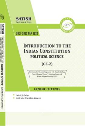 SBS Delhi University 2nd Year Political Science GE 2 (Introduction To The Indian Constitution) Semester 3 NEP/UGCF Past Year Papers Applicable Regular SOL NCWEB