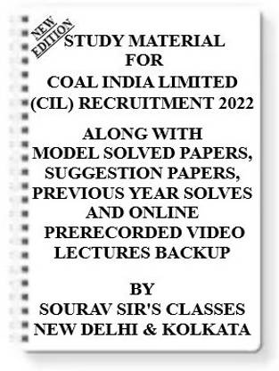 Study Material On Coal India Limited (Cil) Recruitment 2022 (Pack Of 4 Books) With Model Question Papers + Topicwise Analysis + Mcq Questions+ Special Practice Set