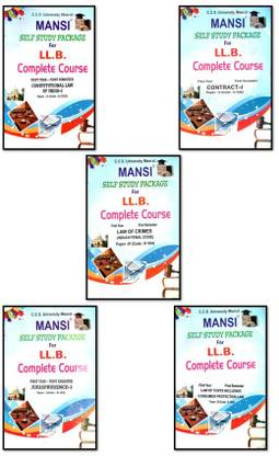 MANSI’S SELF STUDY PAKAGE FOR LL.B COMBO (Constitutional Law Of India-I, Contract-I, Law Of Crimes, Jurisprudence-I, Law Of Torts) Semester-1Edition 2023