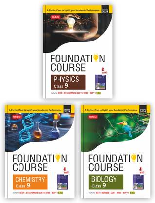MTG NEET Foundation Class 9 Physics, Chemistry & Biology (Set Of 3 Books) - Useful For Olympiad, NTSE, NVS, KVPY & Boards Exam | Based On NCERT Latest Pattern 2024-25