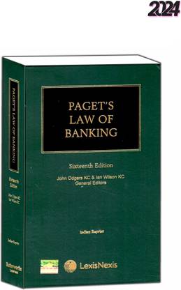 Paget’s Law Of Banking 16th (Indian Reprint )Edition 2024