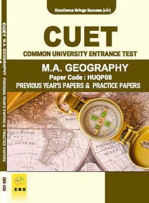 CUET MA Geography (Test Paper Code-HUQP08) Entrance Exam Previous Year Papers & Practice Papers (English Medium)