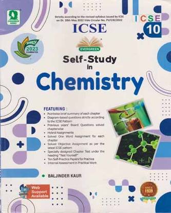Icse Self-Study In Chemistry For Class - 10, By Baljinder Kaur