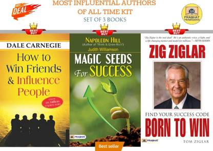 Most Influential Authors Of All Time Kit: Set Of 3 Books (Napoleon Hill + Dale Carnegie + Zig Ziglar & Tom Ziglar)
