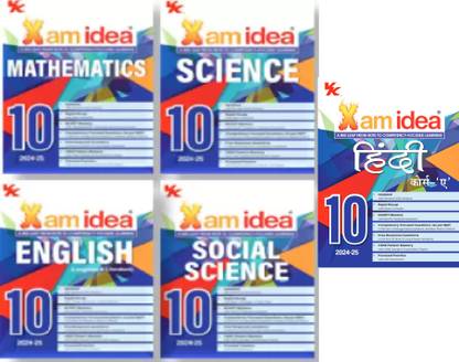 Xam Idea Class 10 Science ,English ,Social Science And Mathematics, Hindi (A) Book For CBSE Board Chapterwise Question Bank (2024-25 Exam ) (5-Books Sets )