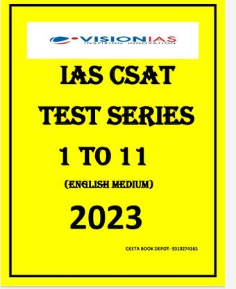 Vision Ias CSAT Test Series 1 To 11 With Answers Explanation -English Medium (Paperback, Vision Ias)