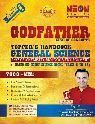 General Science (English) Physics, Chemistry, Biology, Environment Godfather Topper's Handbook By Neon Classes For All Exams
