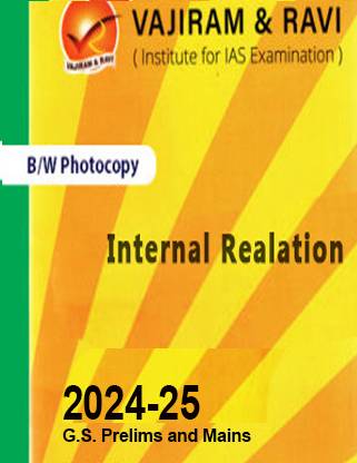 Vajiram & Ravi International Relations IR Book For IAS General Studies(GS)-Yellow Book Prelims & Mains 2024-25 Printed Notes- English (Photocopy B/W Study Material) (Paperback Vajiram & Ravi Photocopy) (Paperback, Vajiram & Ravi)