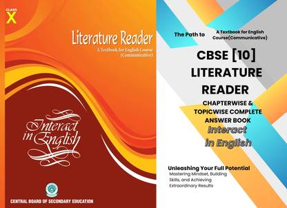 LITERATURE READER CBSE CLASS X (Communicative) Interact In English With Complete Answer Book As Per Unit/chapter Wise Set Of 2 Books