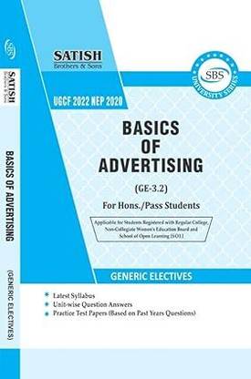 SBS Delhi University B Com Prog & Hons 2nd Year Basics Of Advertising Semester 3 NEP & UGCF Past 10 Year Papers Applicable Regular SOL NCWEB