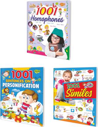 Great Grammar More Than 1000 Homophones, Similes And Sentences On Personification | Pack Of 3 Educational Books (V2)