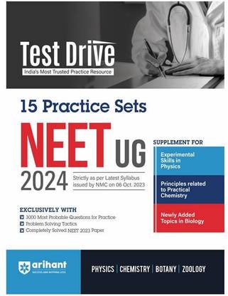 Latest NMC Syllabus 15 Practice Sets – NEET UG 2024