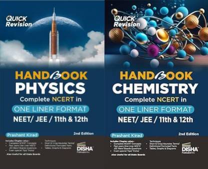 Combo (Set Of 2 Books) HandBook Physics & Chemistry - Complete NCERT In One Liner Format For NEET/ JEE/ 11th & 12th | Engineering, Medical, CBSE Class XI & XII
