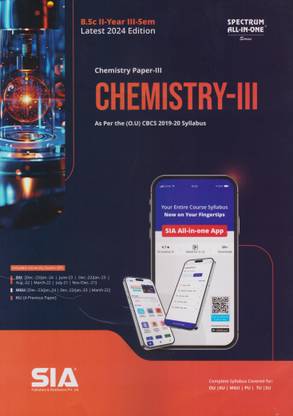 Chemistry-II (Chemistry Paper-III) B.Sc II-Year III-Sem As Per The Latest O.U (CBCS) 2019-20 Syllabus Latest 2024 Edition