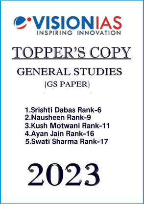 Vision IAS Topper's Rank 1 To 5 GS Test Copy In English For Mains 2024