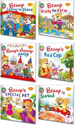 Sawan Present Set Of 6 Benny First Stories | Benny Learns To Share, Benny Visits The Farm, Benny's Birthday Party, Benny's Red Cap, Benny's Special Pet And Benny Is Scared