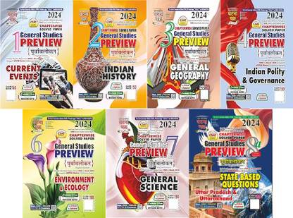 Current Events Part-1, Indian History Part-2, General Geography Part-3, Indian Polity And Governance Part-4, Environment And Ecology Part-6, General Science Part-7, General Studies Preview State Based Question Uttar Pradesh And Uttarakhand Part 8a 2024 In English According To CSAT Included Syllabus