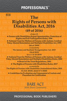 Rights Of Persons With Disabilities Act, 2016 Alongwith Rules